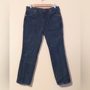Vintage Wrangler Jeans made in USA cotton denim straight leg rigid denim 36 34